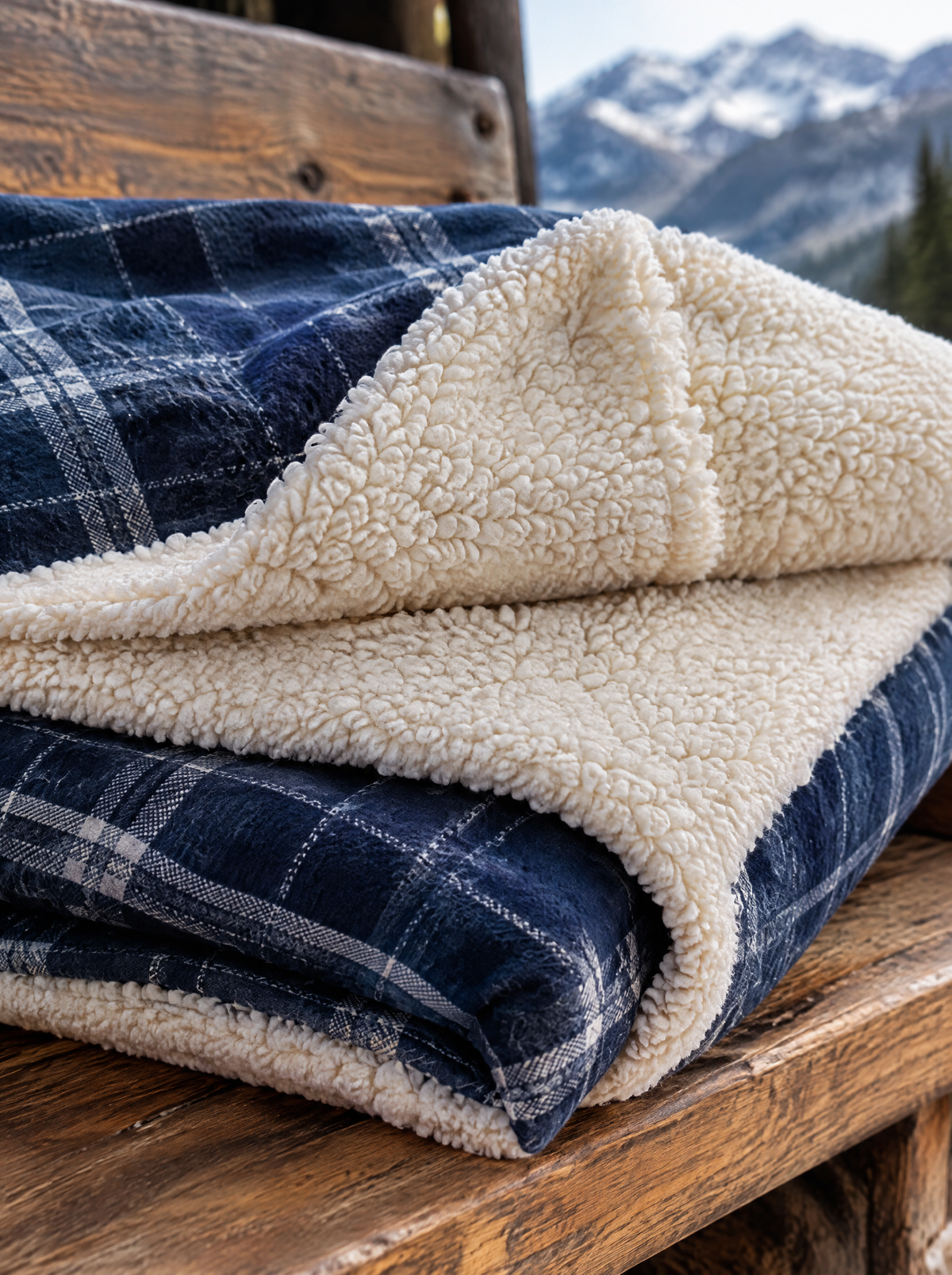 Plaid polaire sherpa XXL CHALET