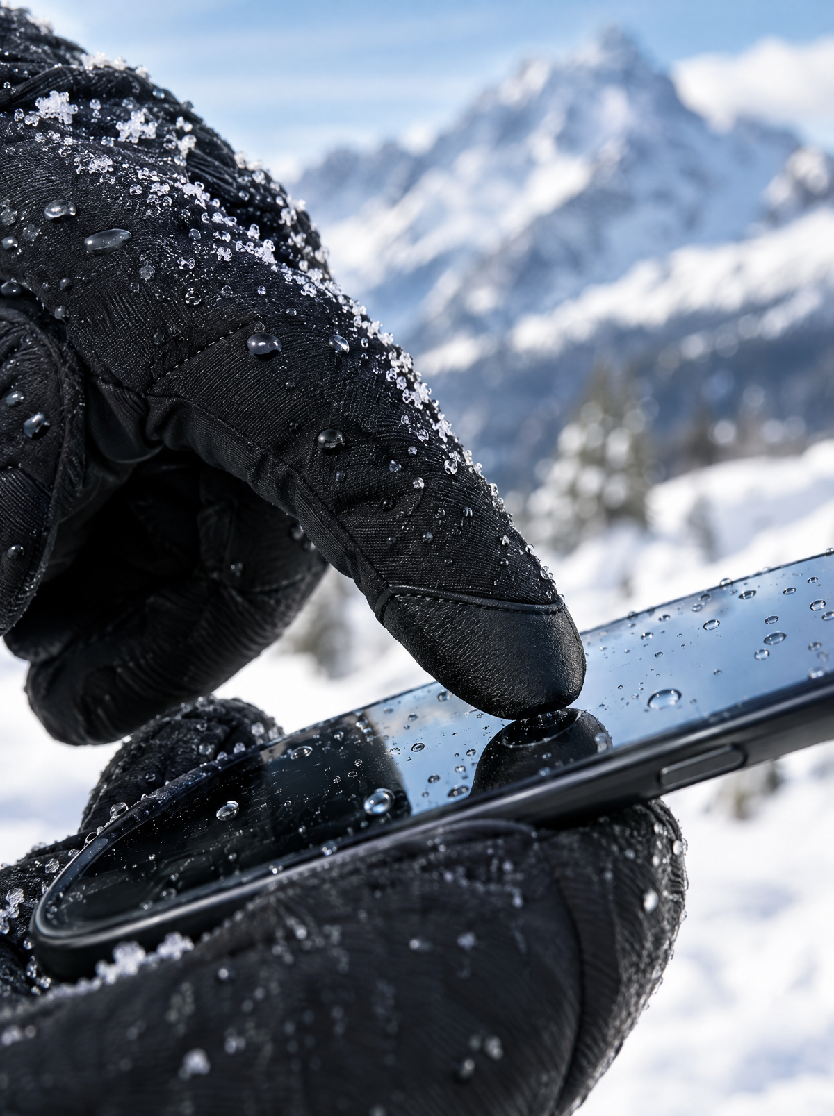 Index tactile des gants de ski PEAK