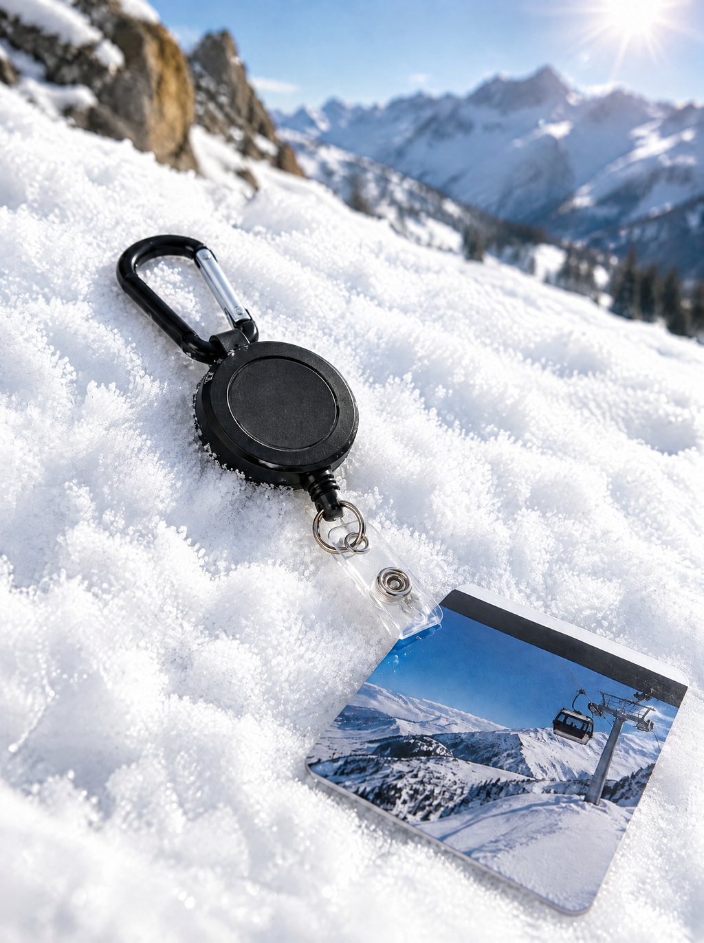 Porte-forfait enrouleur YOYO – Noir