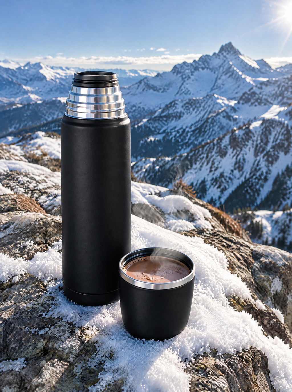 Bouteille isotherme 1 L inox THERMOS – Noir
