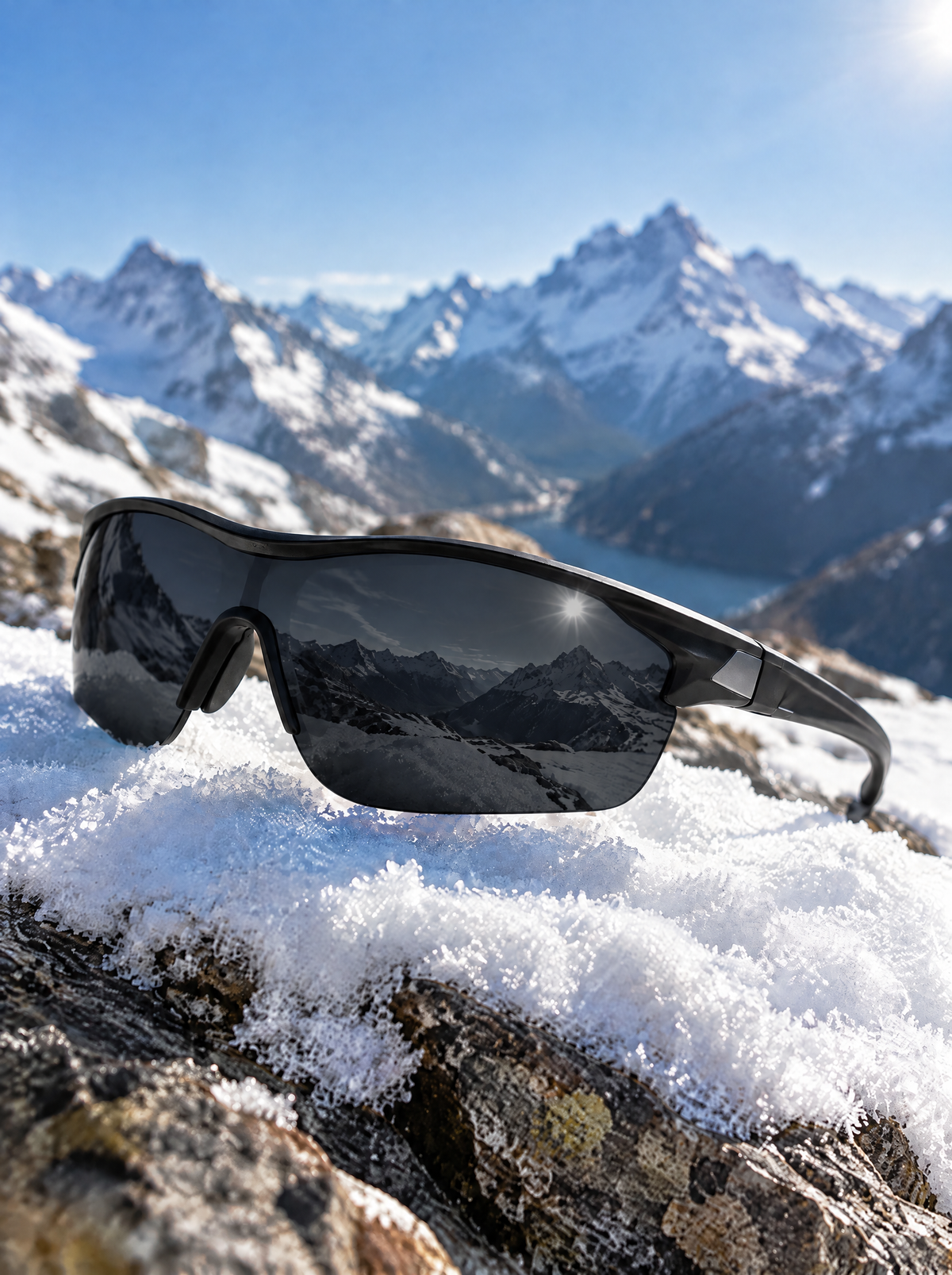 Lunettes de soleil montagne polarisées SUMMITVIEW – Noir