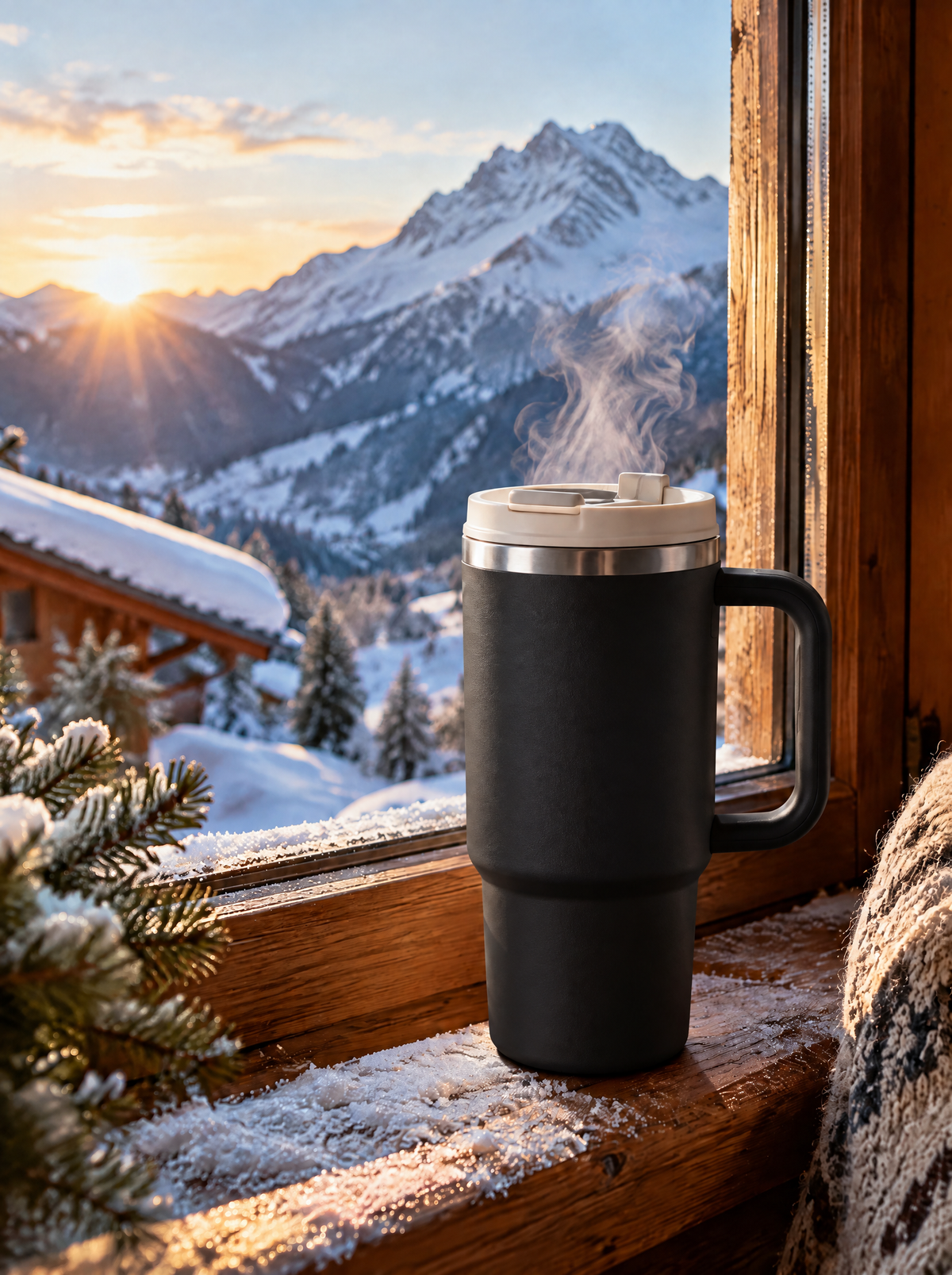 Mug isotherme de voyage 450 ml CABIN – Noir