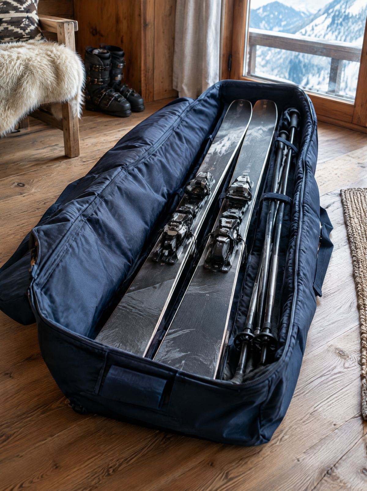 Housse à skis rembourrée TRAVELSKI – détail