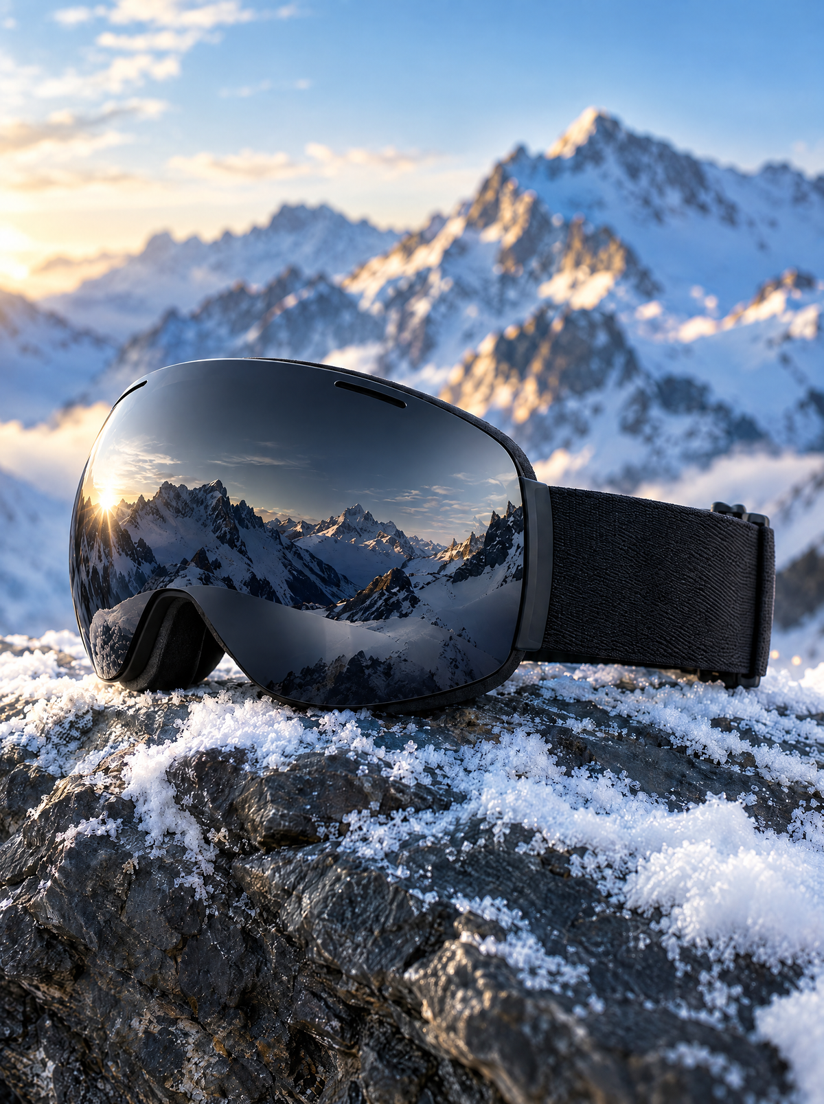 Masque de ski magnétique VISION – écran Noir Fumé