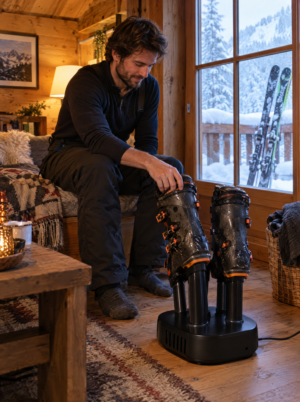 Sèche-chaussures DRYBOOT utilisé au chalet